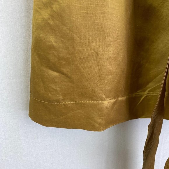 J.CREW Gold Linen and Cupro Blend Dress NWT - Picture 2 of 8